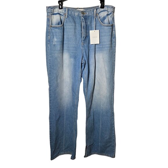 KanCan Juniors Janna High Rise 90's Flare Denim Blue Jeans Size 15/31 Button Fly - Picture 1 of 14